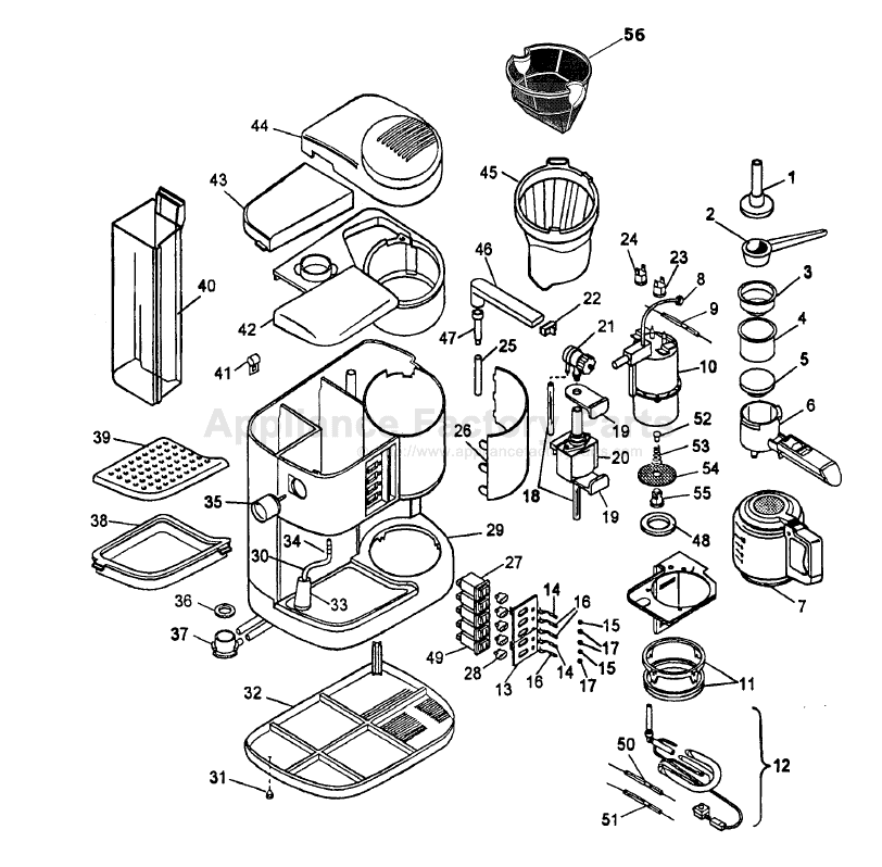 Parts for BCO250FU | Delonghi | Coffee Makers